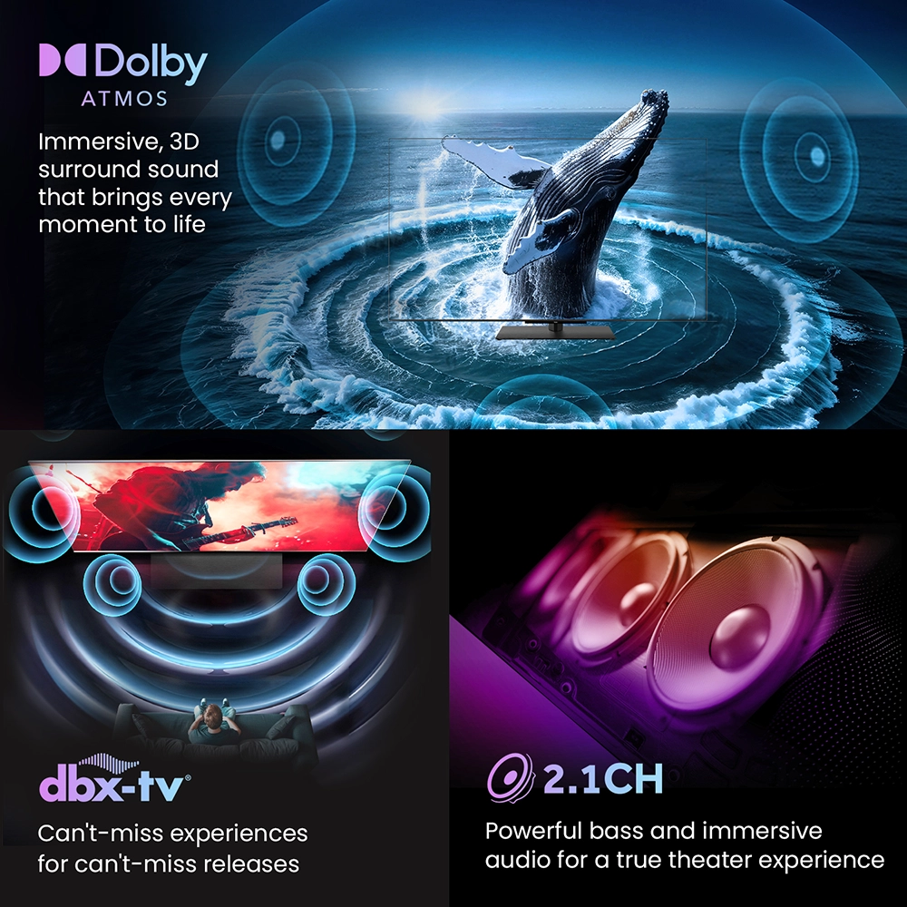 Haier OLED 194cm (77) With Dolby Vision IQ, HDR10+ , Dolby Atmos, AMD Freesync Prem- H77C90UEX